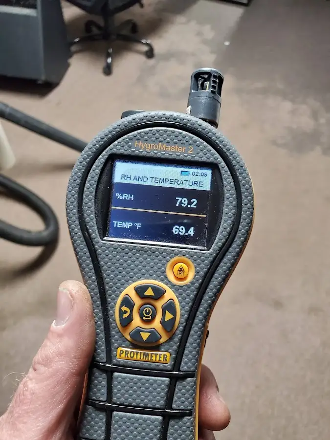 Moisture meter humidity assessment for Fire & Smoke Damage Restoration in Scarborough
