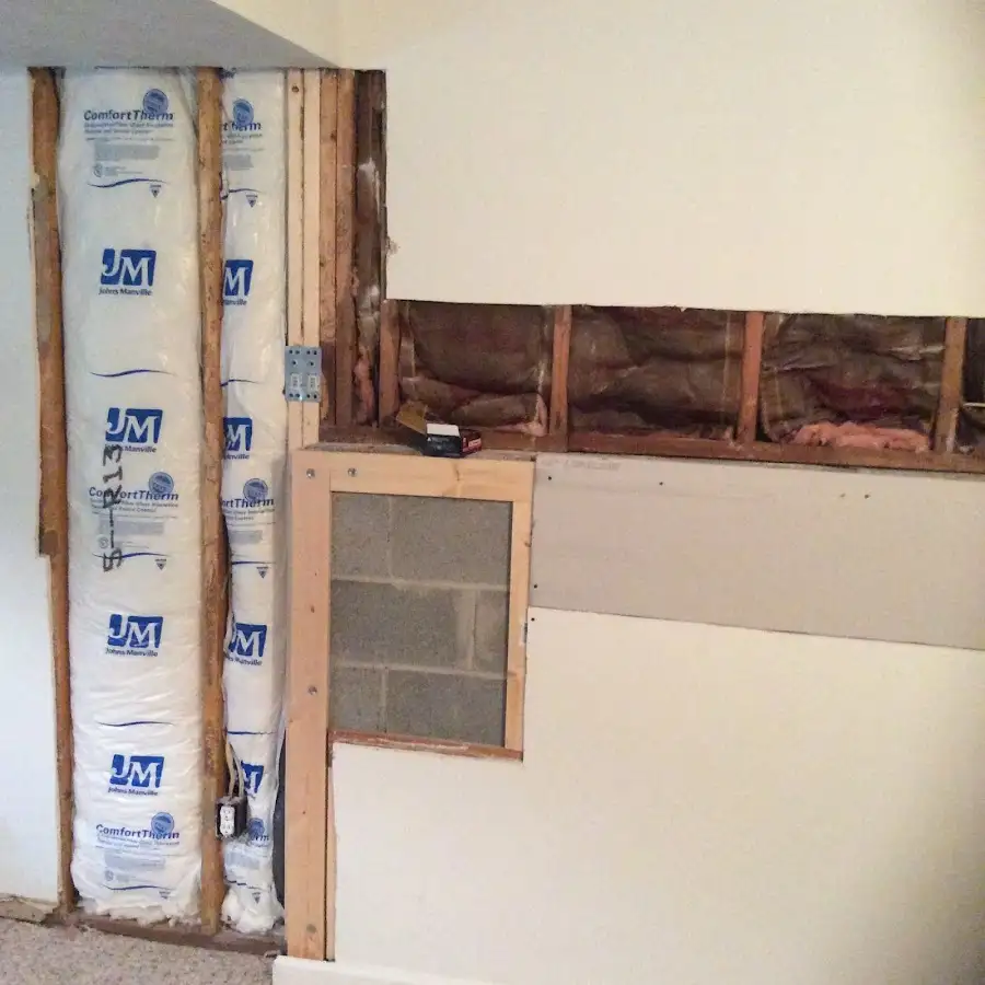 Wall insulation replacement during Contents Cleaning & Restoration in Scarborough